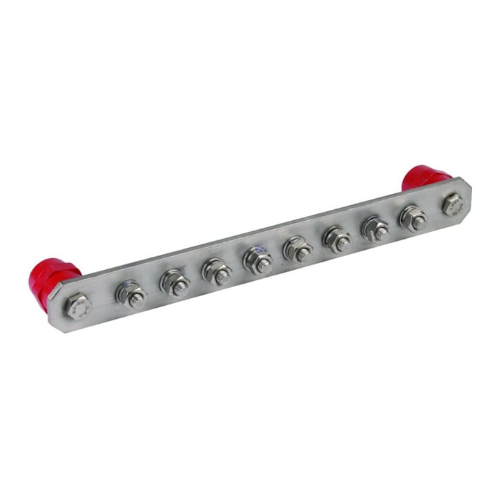 DEHN Potentialausgleichschiene o. Abdeckung NIRO PAS I 8AP M10 V2A