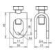 DEHN Serre-câble tige St/tZn pour Rd 8-10/Rd 16 mm FSK81016SKM10X25STTZ