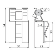 DEHN Serre-joint DEHNclip DC BK 10 FL30STBLANK-5