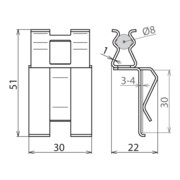 DEHN Serre-joint DEHNclip DC BK 8 FL30 acier nu-5
