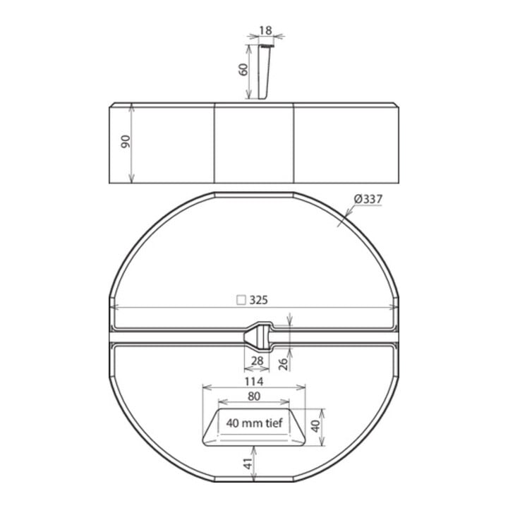 DEHN Set socle béton C45/55 avec poignée et coin BES 17KG KT16D337SET