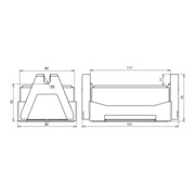DEHN Support de câble de toiture FB2 pour toits plats DLH 8LO141X86X70-4