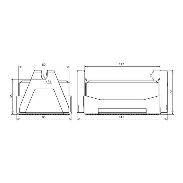 DEHN Support de câble de toiture FB2 pour toits plats DLH 8LO141X86X70