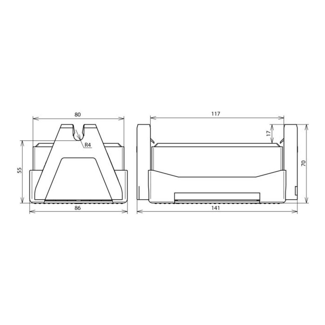 DEHN Support de câble de toiture FB2 pour toits plats DLH 8LO141X86X70