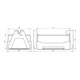 DEHN Support de câble de toiture FB2 pour toits plats DLH 8LO141X86X70