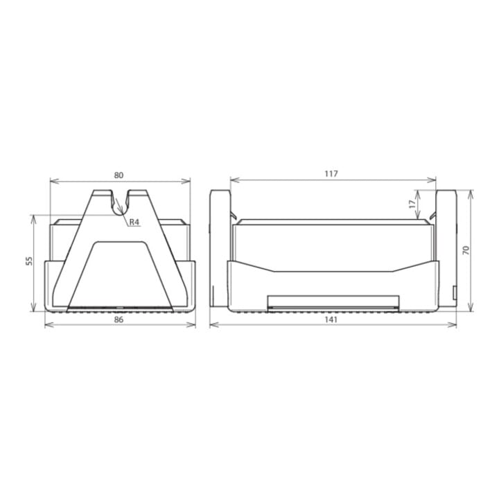 DEHN Support de câble de toiture FB2 pour toits plats DLH 8LO141X86X70