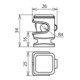 DEHN Support de câble gris H 16 mm pour Rd 8 mm avec M6 LH DS 8 H16 IGM6 GR