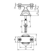 DEHN Support de câble NIRO, FL30/Rd6 mm FBHZS30KSKD8X40V2A-5