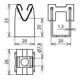 DEHN Support de câble NIRO pour Rd 8 mm H 20 mm LH DG 8 H20 I7,8 V2A