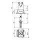 DEHN Support de câble NIRO pour Rd 8 mm H 20 mm LHDG8H20HS5X#207109