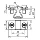 DEHN Support de câble pour Rd 8-10 mm NIRO M8 LH ZS 8.10 FL20M8V2A