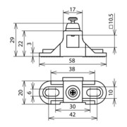 DEHN Support de rail K-gris SB PAS RK-4