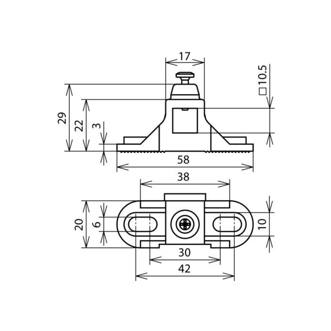 DEHN Support de rail K-gris SB PAS RK
