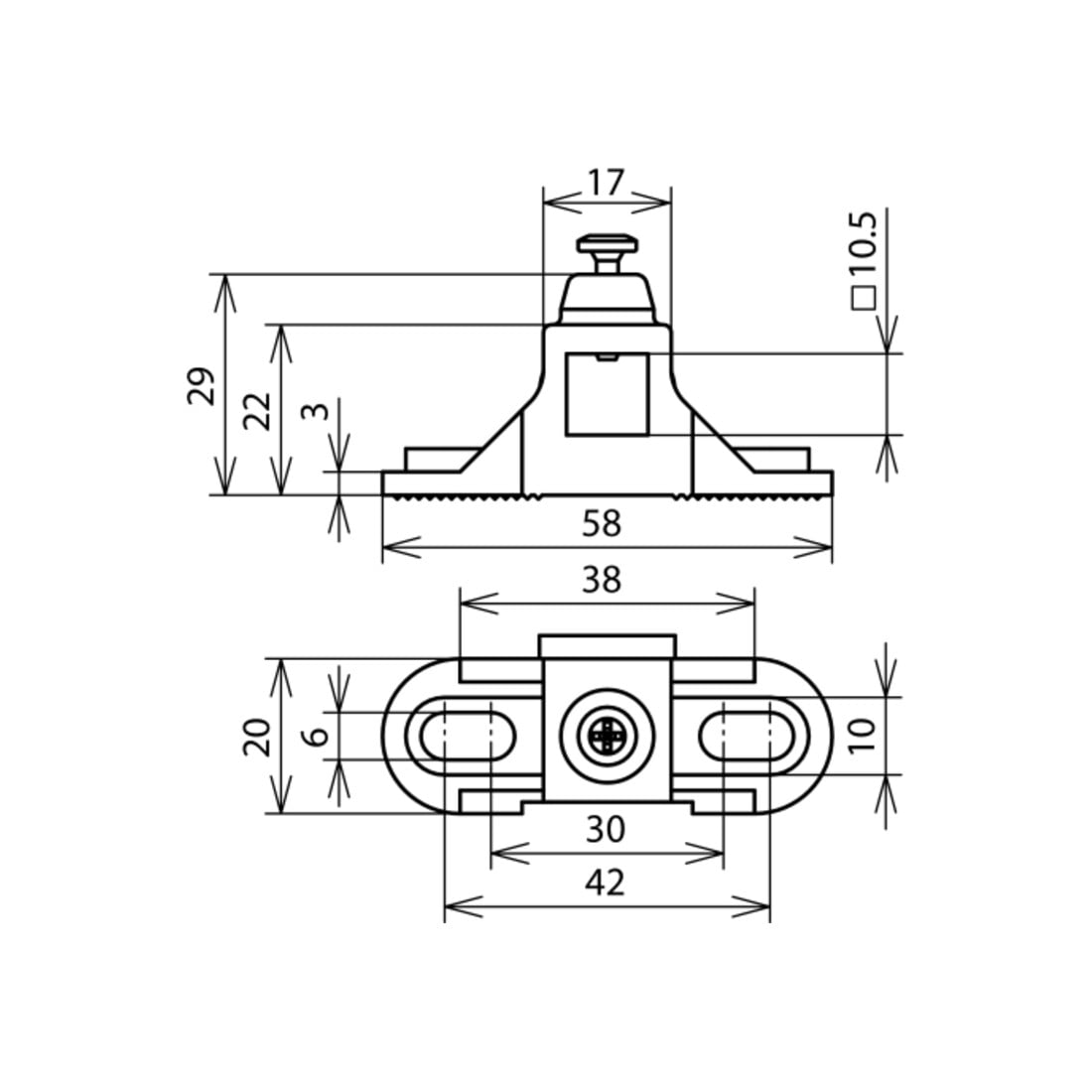 DEHN Support de rail K-gris SB PAS RK