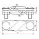 DEHN SV-Serre-câble NIRO pour Rd 7-10/10mm SVK 7.10 7.10FL30V4A