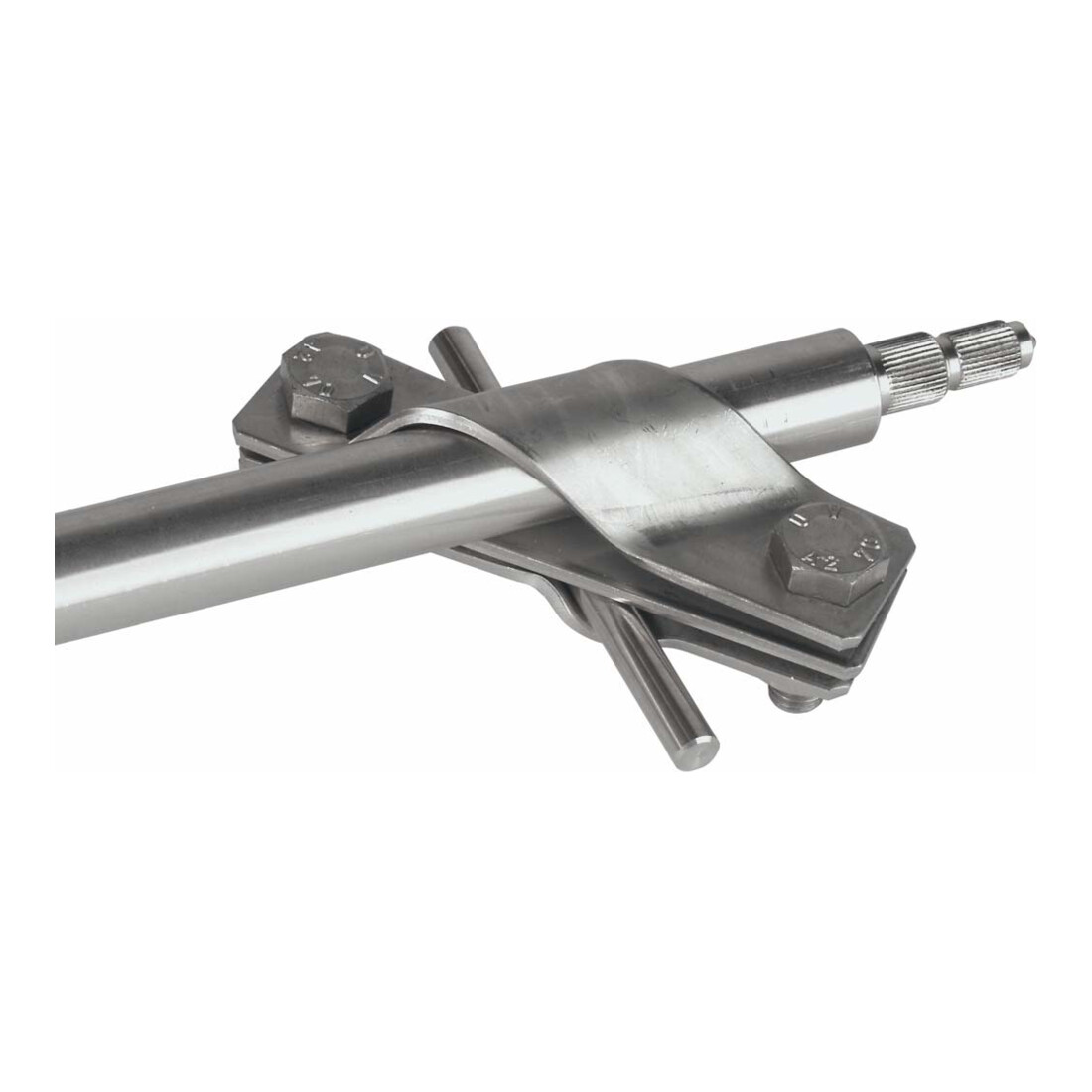 Dehn ASSTE20710FL40V4A TE-Anschlussschelle NIRO D20mm f.Rd7-10, aus Edelstahl für Anschluss von Rundleitern an Tiefenerder, 620915