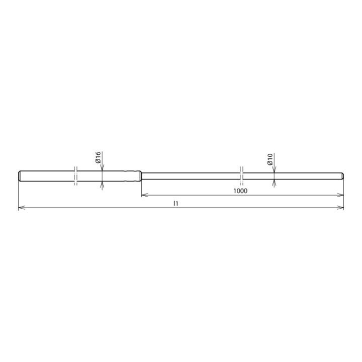 DEHN Tige de capture D16 L2000 FS 16 10 2000 AL
