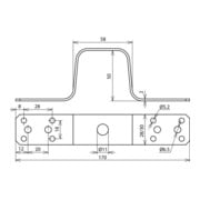 DEHN Überbrückungslasche L170mm Al m.Bohr. UEBLL170B11B5265AL-4
