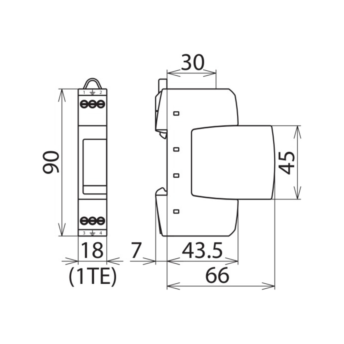 DEHN ÜS-Ableiter DEHNrail DR M 2P 30