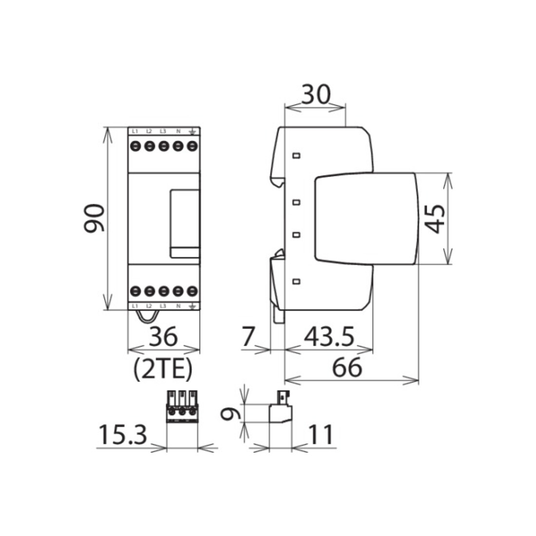 DEHN ÜS-Ableiter DEHNrail DR M 4P 255 FM