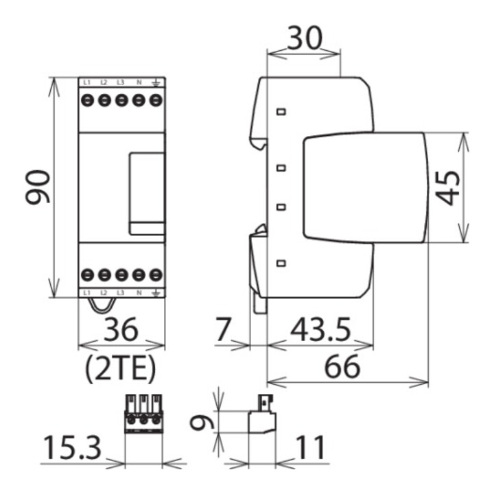 DEHN ÜS-Ableiter DEHNrail DR M 4P 255 FM