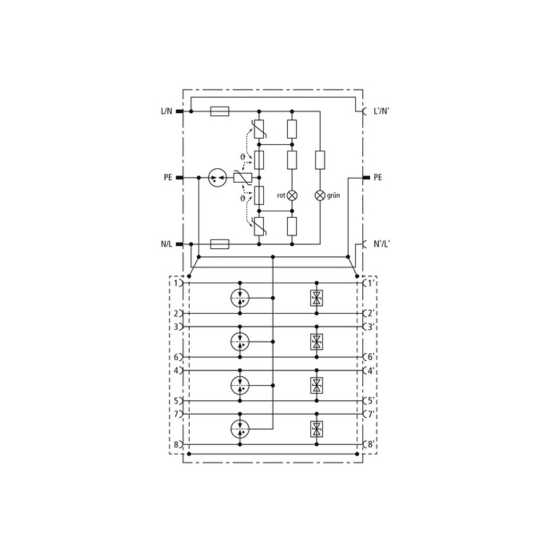 DEHN ÜS-Adapter DEHNprotector DRRO 230 LAN 100 DPRO LAN100
