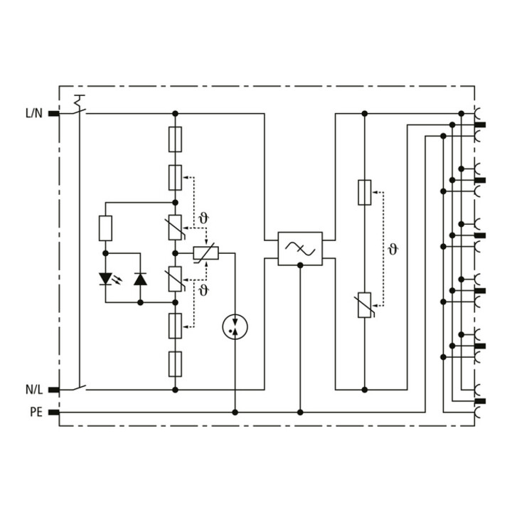DEHN ÜS-Steckdosenleiste SFL-Protector SFL PRO 6X
