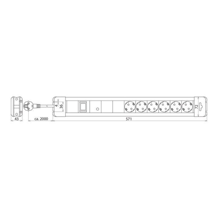 DEHN ÜS-Steckdosenleiste SFL-Protector SFL PRO 6X