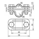 DEHN UNI-Connecteur de séparation NIRO avec plaque pour Rd8-10/16 UTK 8.10 16 ZP V2A