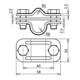 DEHN UNI-Connecteur de séparation NIRO avec plaque pour Rd8-10/16 UTK 8.10 16 ZP V2A