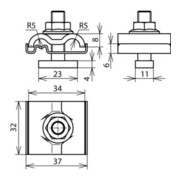 DEHN Uni-Erdungsklemme M8 Rd8-10mm+4-50qmm UEK810AQ450HKSM8V2A-4