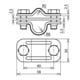 DEHN UNI-Trennklemme NIRO m.Platte f.Rd8-10/16 UTK 8.10 16 ZP V2A