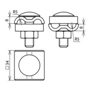 DEHN Universal-Verbinder Niro f.Rd 8-10mm UV 8.10 KTP V2A-3