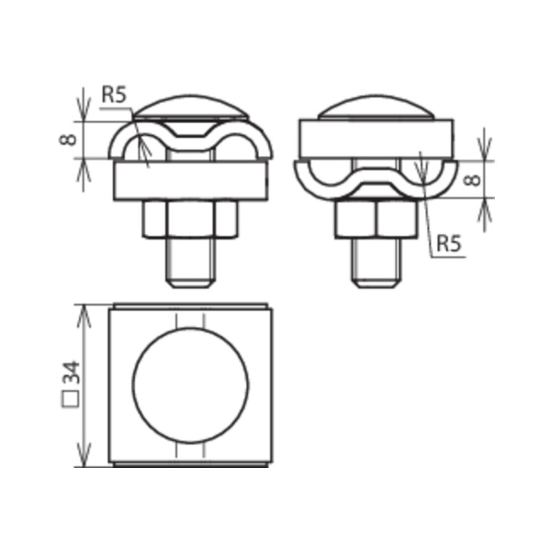 DEHN Universal-Verbinder Niro f.Rd 8-10mm UV 8.10 KTP V2A