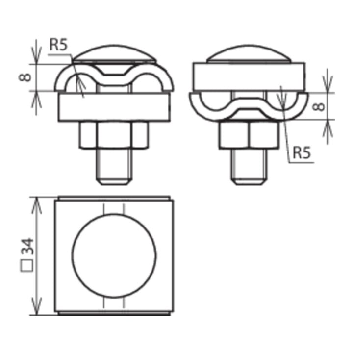 DEHN Universal-Verbinder Niro f.Rd 8-10mm UV 8.10 KTP V2A