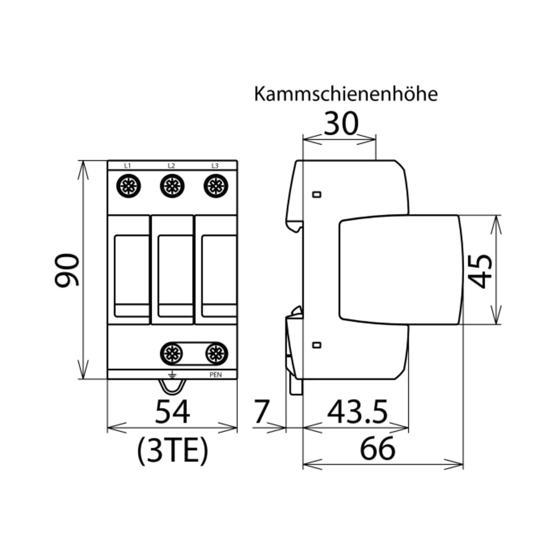 DEHN ÜS-parafoudre DEHNguard 230/400V, IP20, Type 2 DG M TNC 275