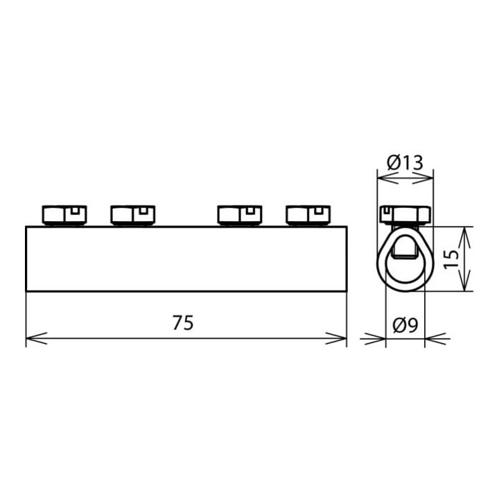 DEHN Verbindungsmuffe Cu f. Rd 8mm VM 8 SKM6X8