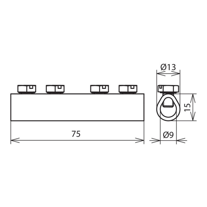 DEHN Verbindungsmuffe Cu f. Rd 8mm VM 8 SKM6X8