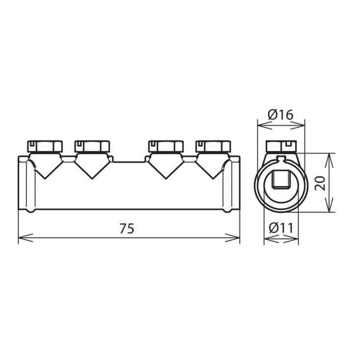 DEHN Verbindungsmuffe ZG f. Rd 7-10mm VM 7.10 SKM6X12