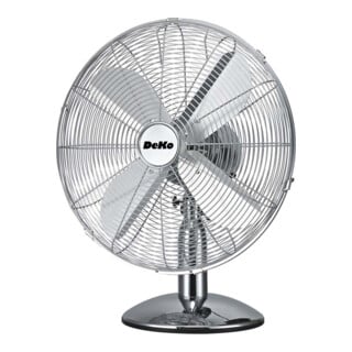 DeKo Tischventilator 29 cm, 35W, osz. B 500 Stratos chrom