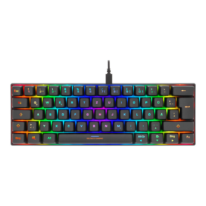 DELTACO GAMING Clavier mécanique 60% GAM-075-DE noir