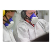 Demi-masque Dräger X-plore 2100 en silicone avec 5 filtres.-4