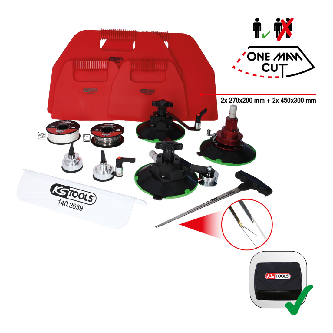Démonte Pare-brises KS Tools 13 pcs
