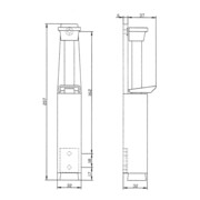 DENI ABT-Arrêt de porte avec bouton-poussoir, course 60 mm, 3837 blanc trafic revêtu-3