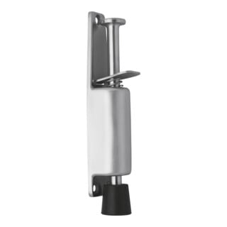 DENI ABT-Arrêt de porte avec bouton-poussoir Hauteur 40mm, 3833 acier inox mat