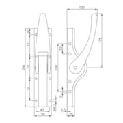 DENI Boulon de porte PLANO 19mm Nombre de boucles 4 STA galvanisé léger DENI-3