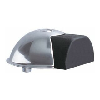 DENI Butée de porte au sol 3847, H 25 mm avec sécurité anti-rotation, acier inoxydable brossé mat
