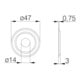 DENI Capuchon de protection WET pour judas de porte 3980, extérieur, Ø 47 mm MS chromé poli