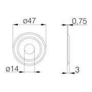 DENI Capuchon de protection WET pour judas de porte 3980, extérieur, Ø 47 mm MS chromé poli-3