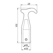DENI Crochet pour loqueteau de châssis 4992, L 105mm, l 48mm-3